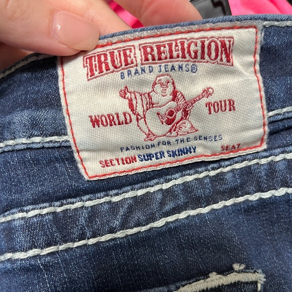 True Religion Super Skinny distressed jeans size 32 - Picture 11 of 14